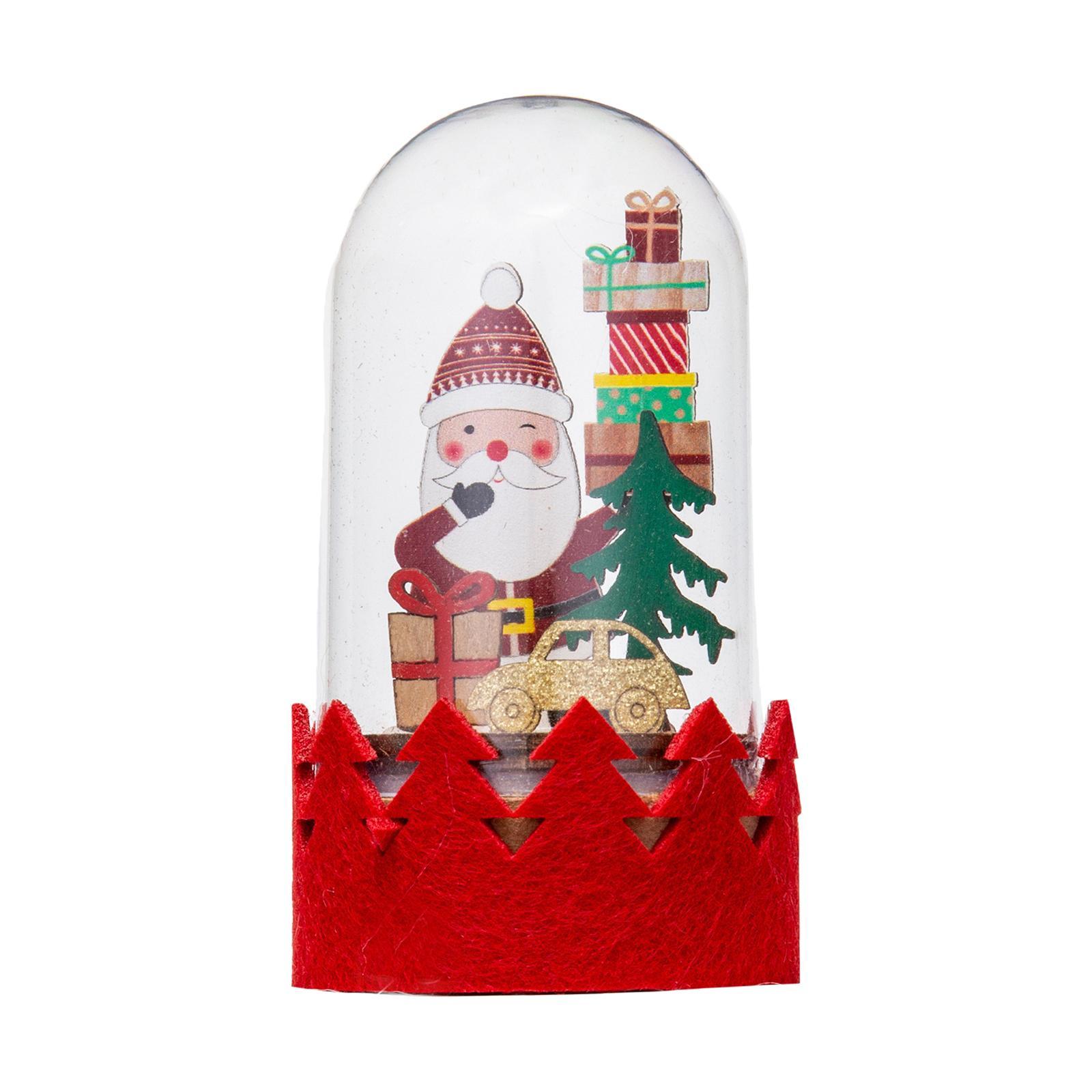 Christmas Lantern Lamp Night Light Ornament for Table Living Room Decor Santa