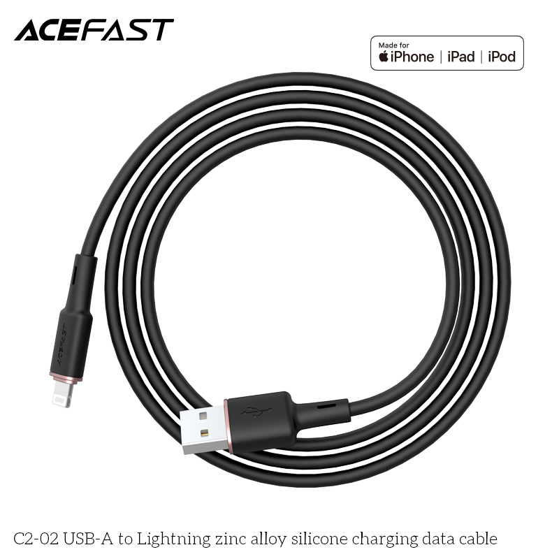 Cáp Acefast USB-A to Light.ning MFI (1.2m) - C2-02 Hàng chính hãng Acefast