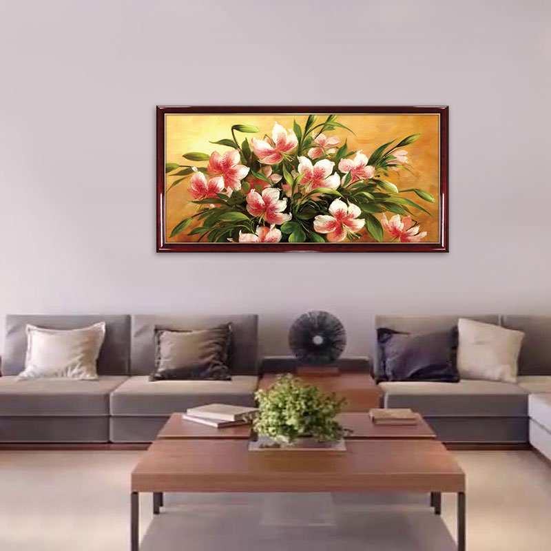 Tranh hoa ly | hoa bách hợp phong cách sơn dầu – W1641