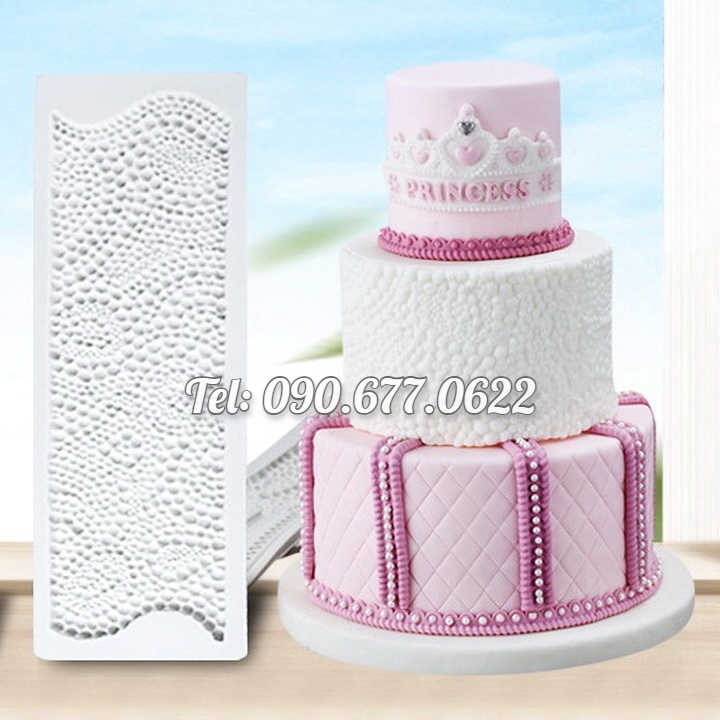 Khuôn silicone làm viền bánh, rau câu hình ngọc trai - Mã số 1076
