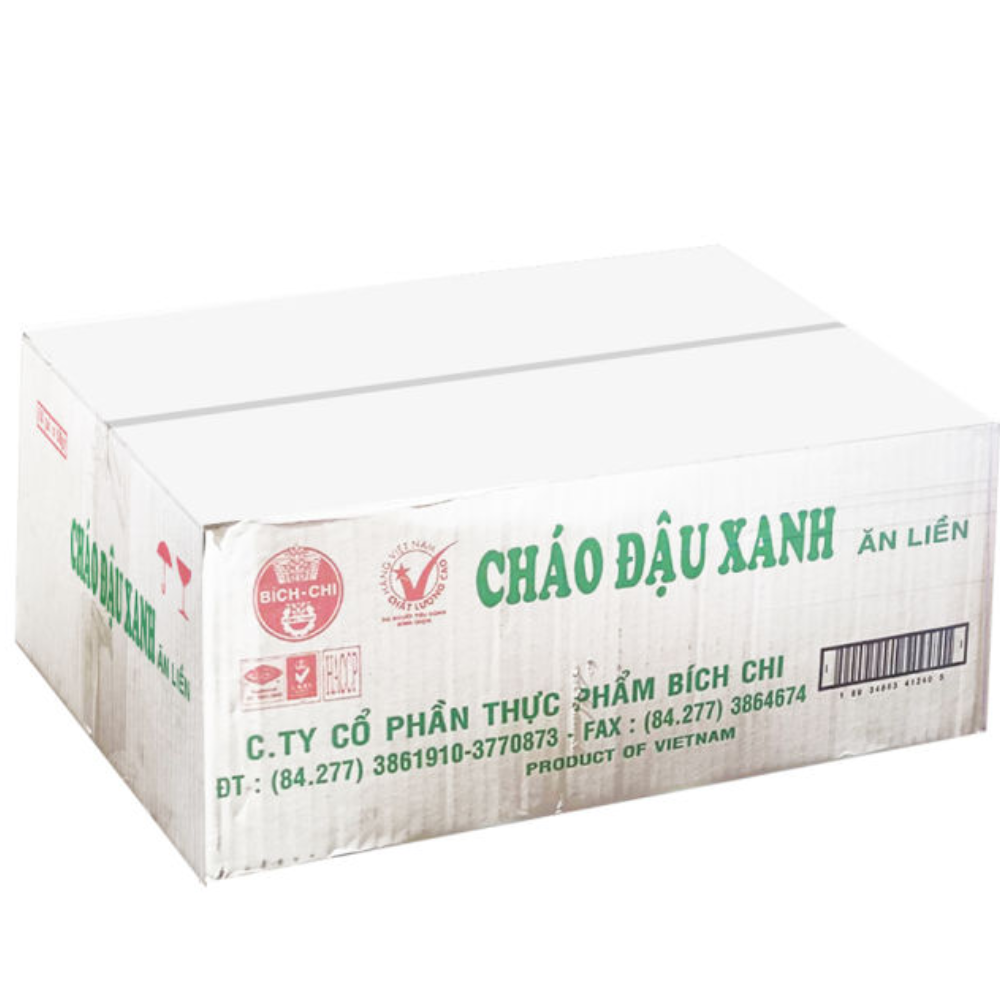 Thùng 50 Gói Cháo Ăn Liền Bích Chi Đậu Xanh