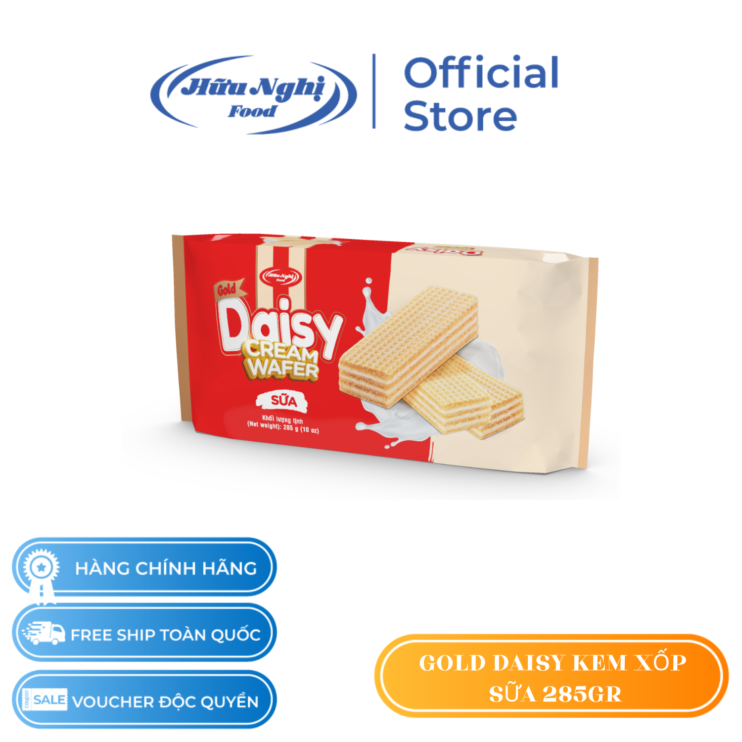 Bánh Gold Daisy kem xốp 285g