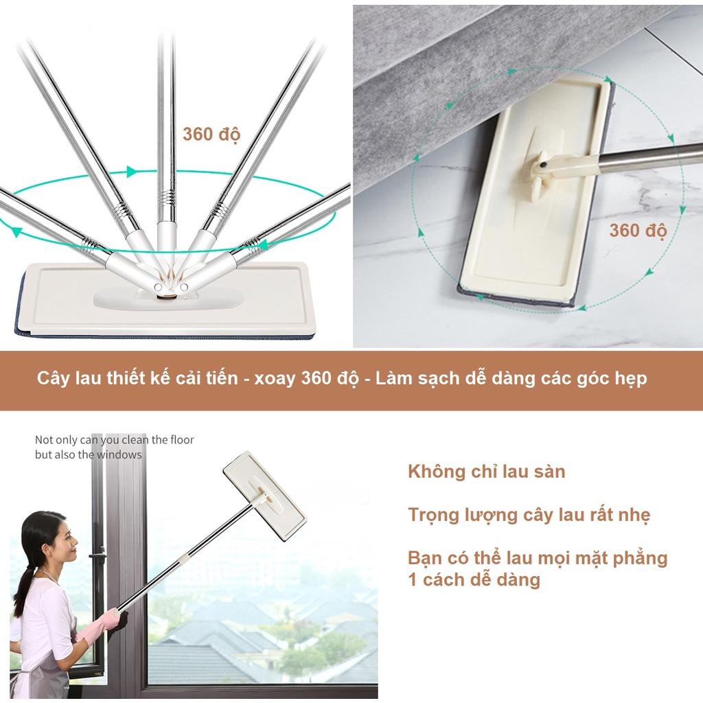 Cây lau nhà thay thế 12x32x120 Cây lau nhà tự vắt lẻ - không kèm thùng
