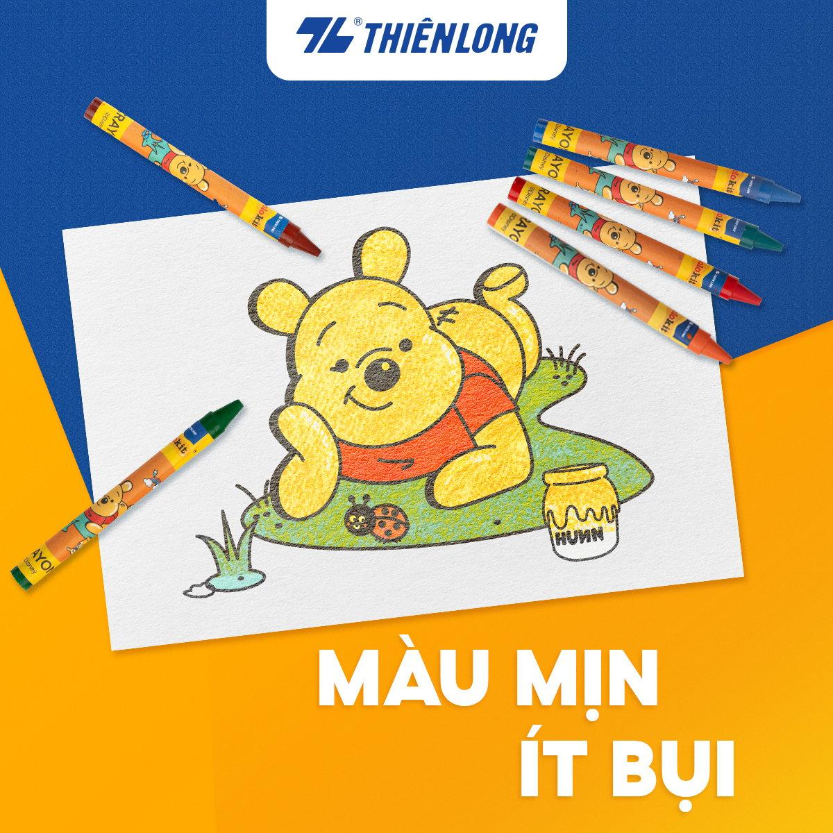 Bút sáp 18 màu Pooh Thiên Long Colokit CR-C013/PO