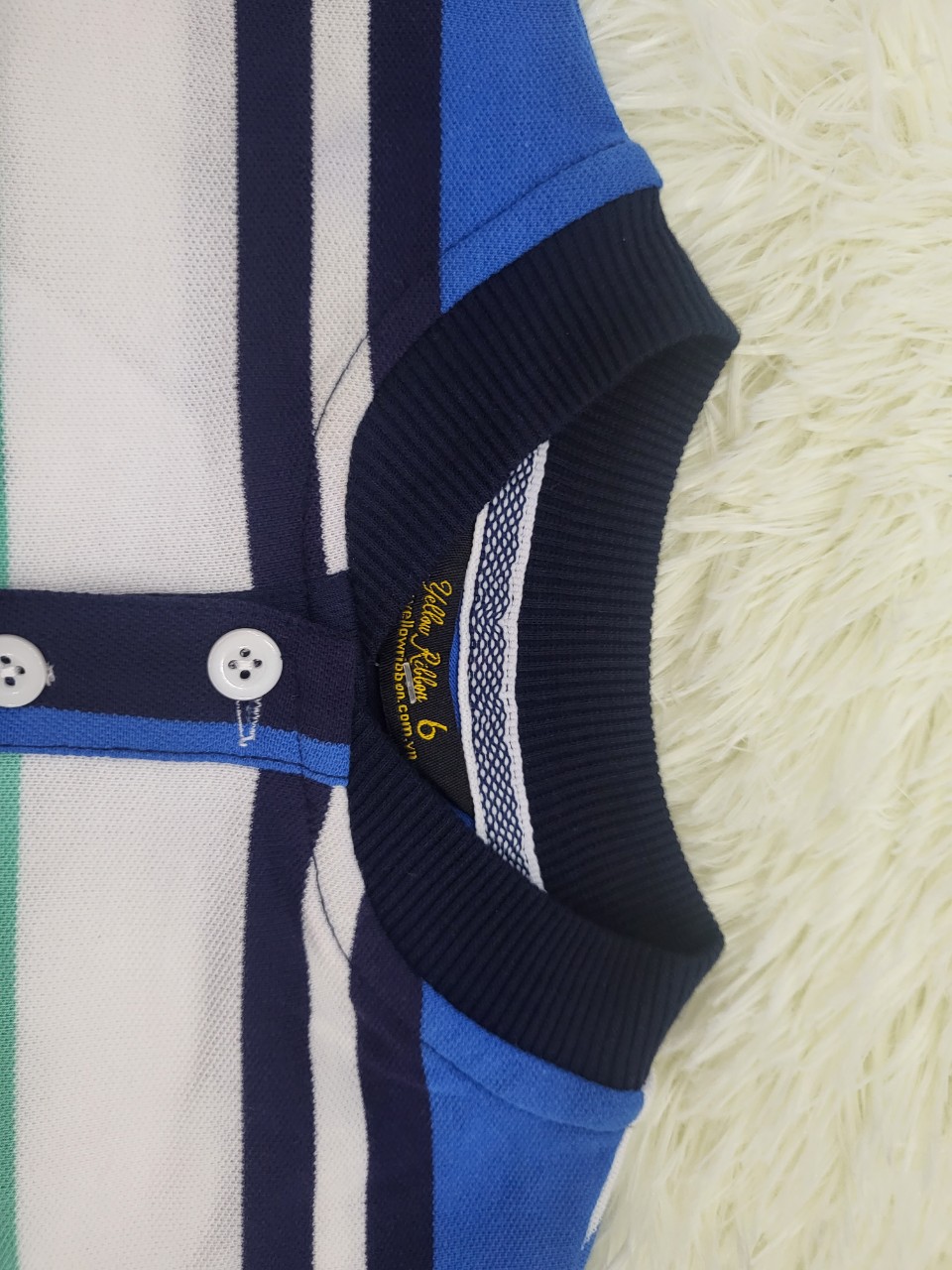 ÁO POLO BÉ TRAI CỔ NHỌN SỌC NHIỀU MÀU