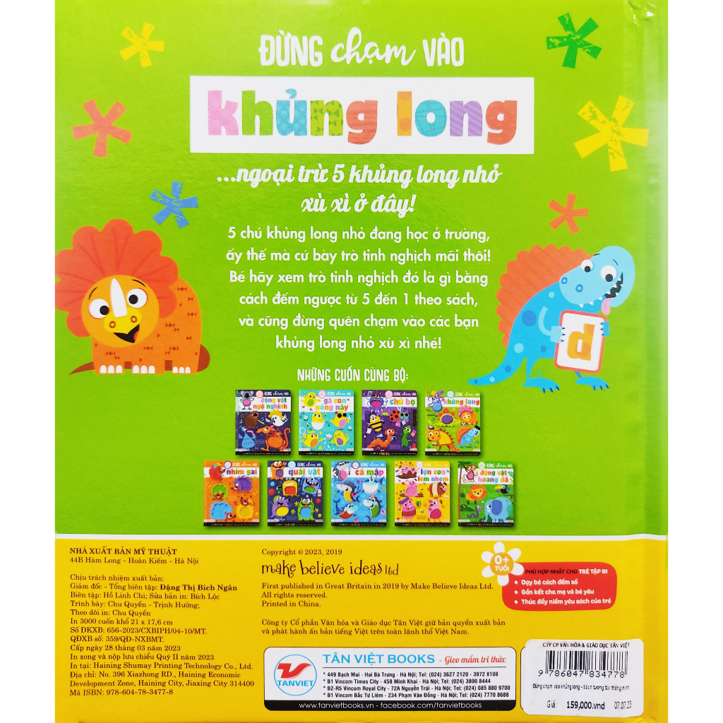 Đừng Chạm Vào Khủng Long - Sách Tương Tác Thông Minh