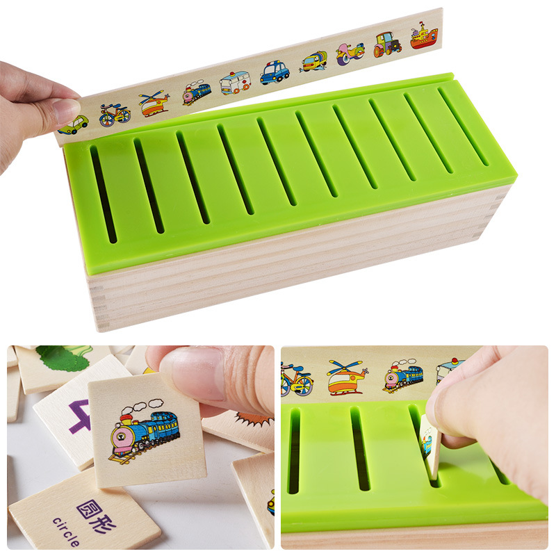 Đồ chơi gỗ thả hình theo chủ đề cho bé luyện tập trí nhớ và nhận biết chữ và số