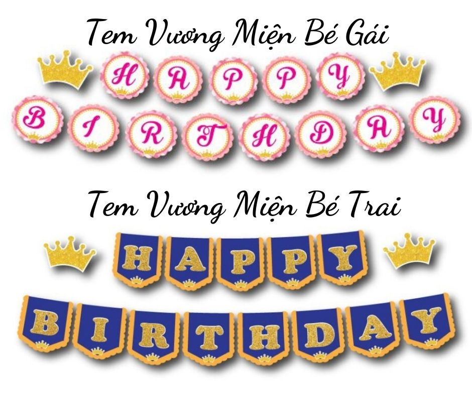 Set Dây Chữ Happy Birthday Màu Nền - Độc Quyền KoolSyle Shop