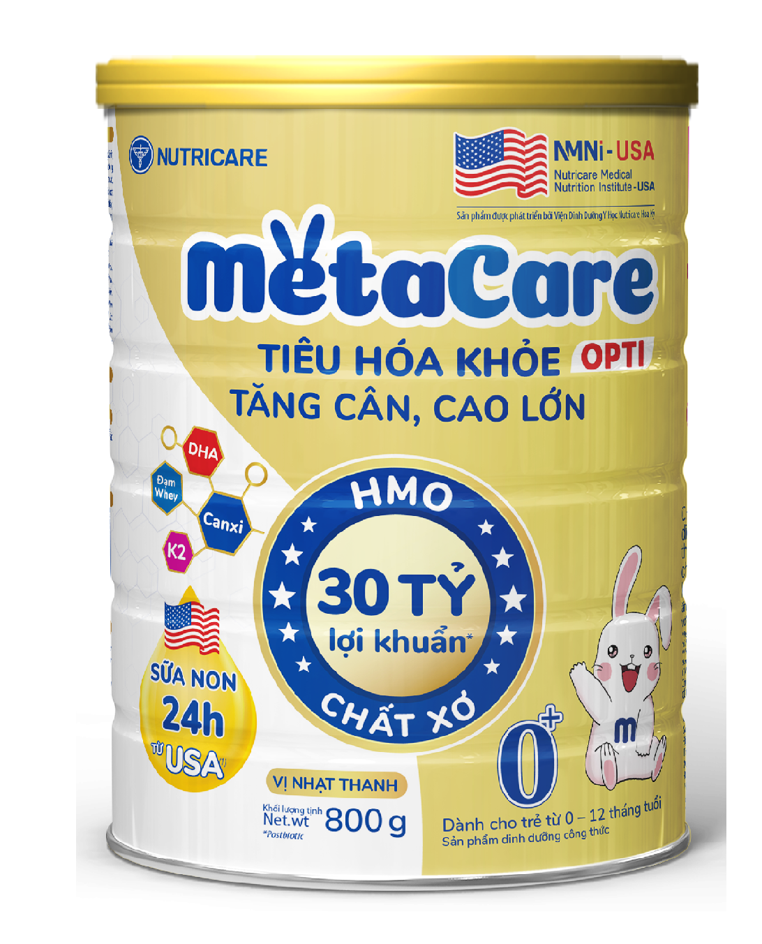 Combo 5 lon Sữa công thức MetaCare Opti 0+ lon 800g