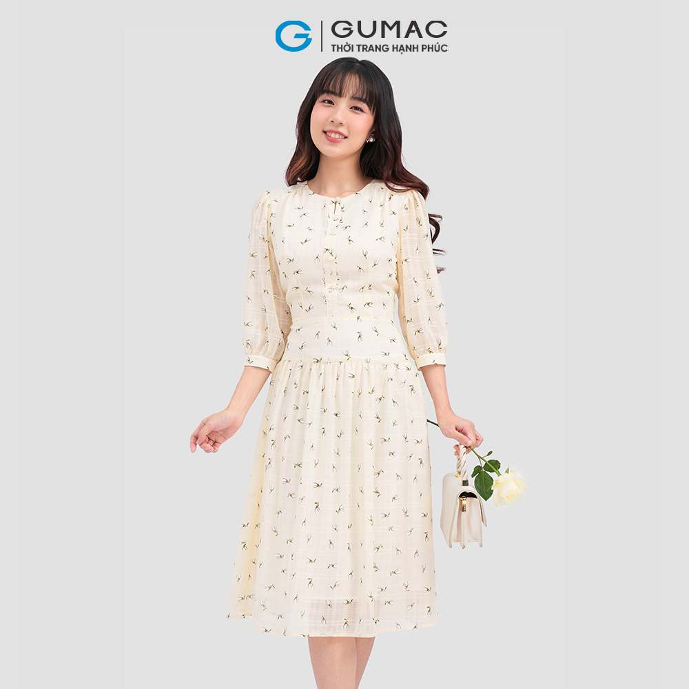 Đầm nhún tùng tay lỡ DC12015 thời trang GUMAC
