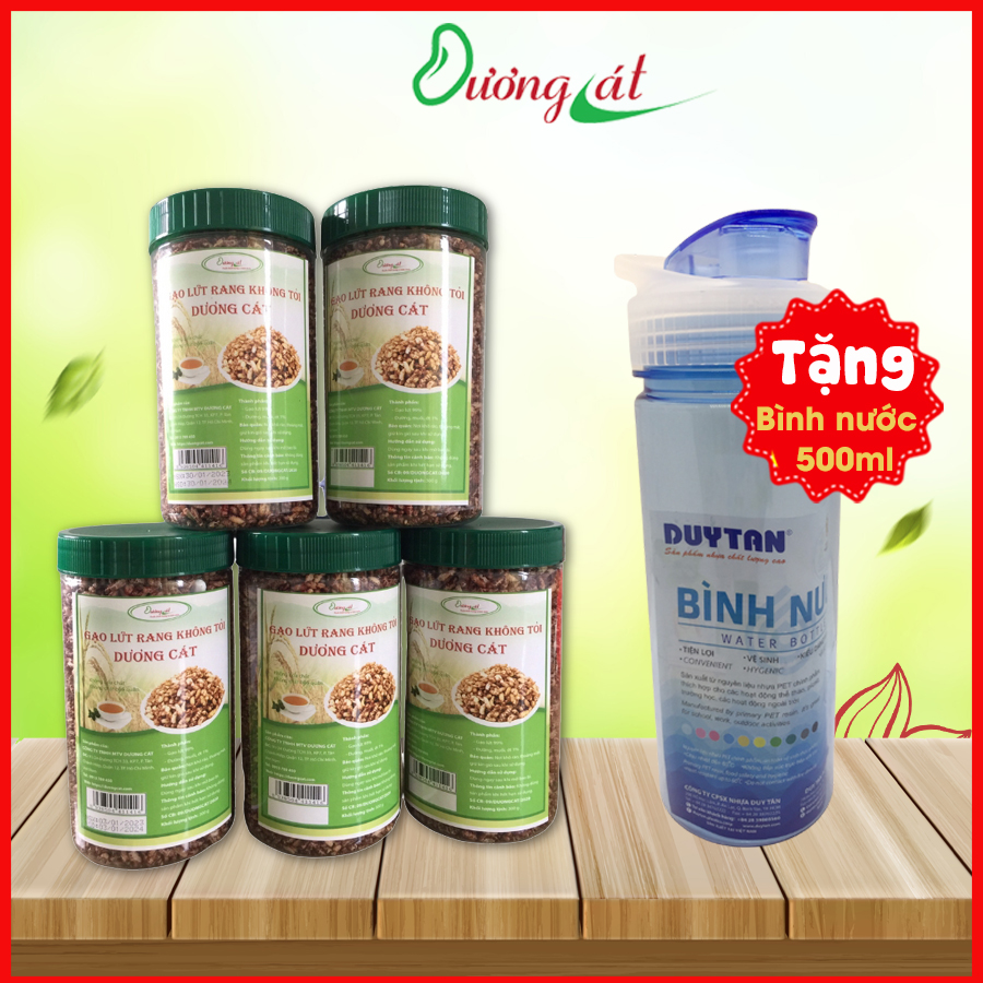 [Tặng Bình Nước Duy Tân 500ml] Combo 5 Gạo Lứt Không Tỏi Dương Cát 300g