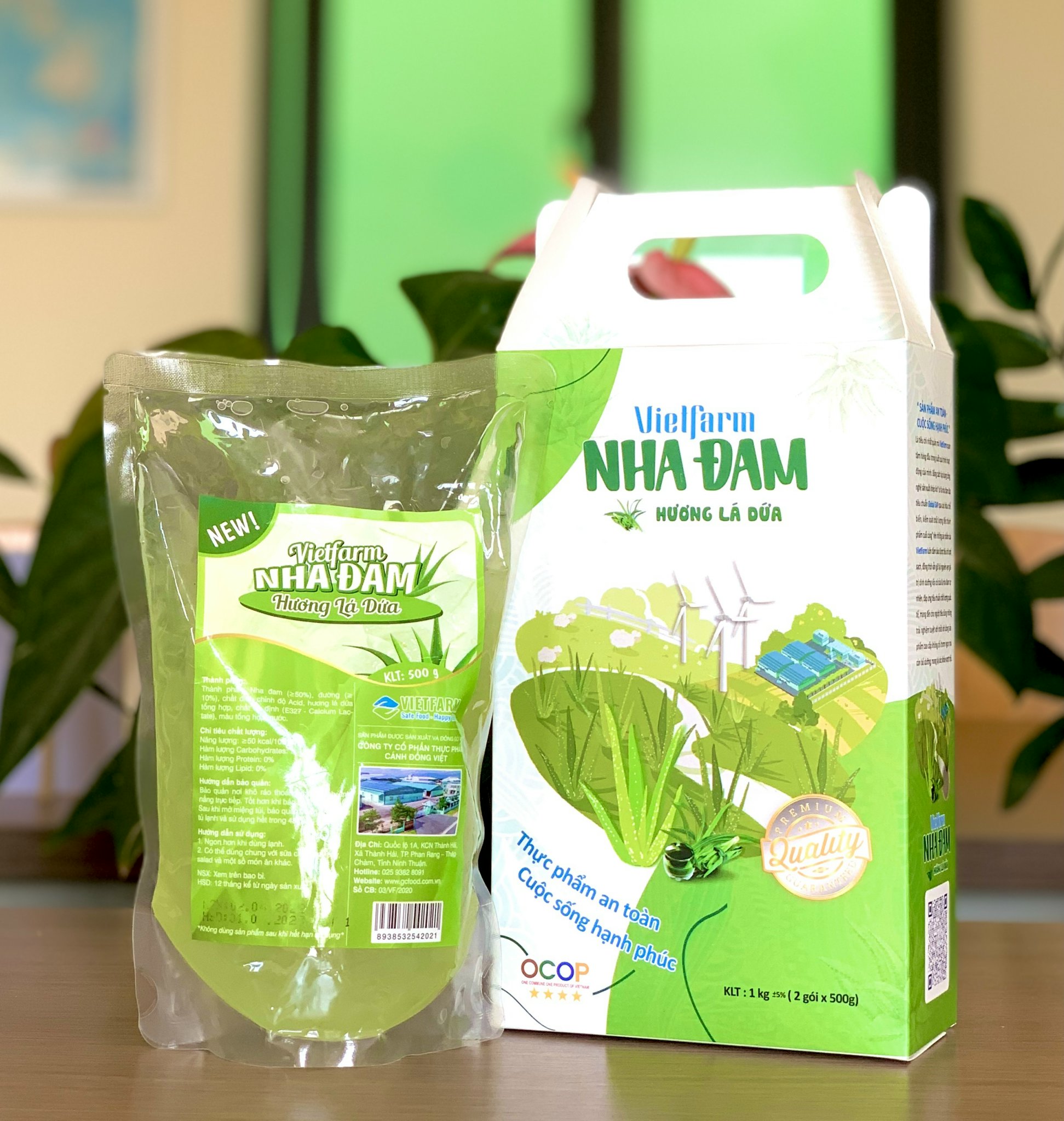 Nha đam hương dứa Vietfarm hộp 1kg