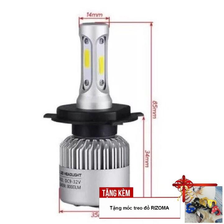 Đèn Pha Led C6 3 tim chân H4 cho xe máy A214-TK07 - Tặng kèm móc treo đồ tiện lợi