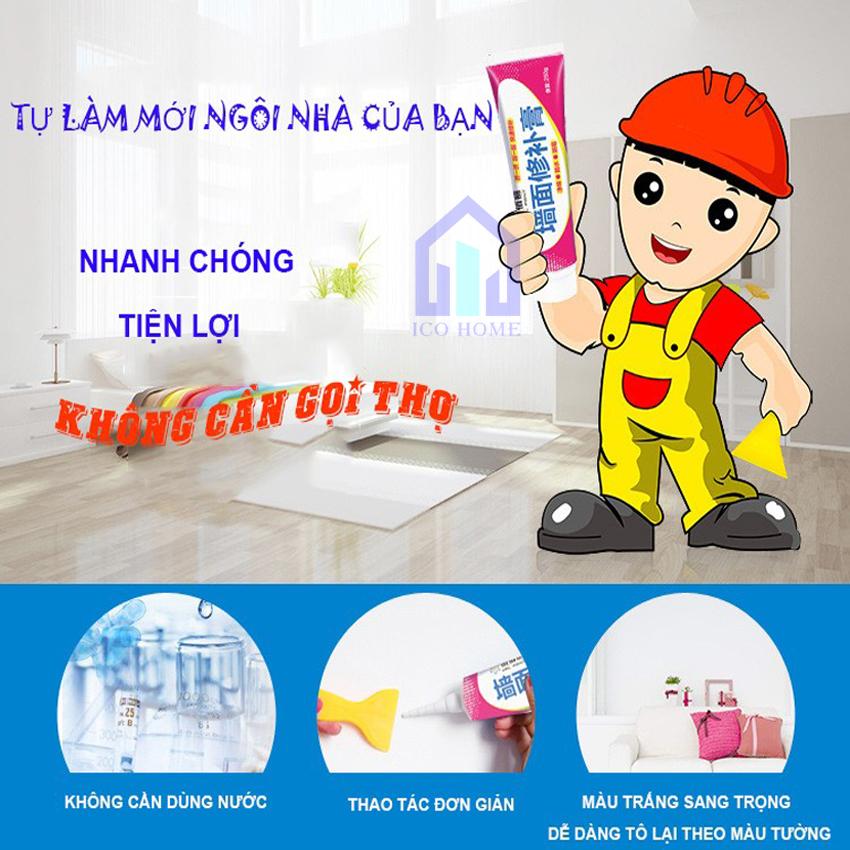 Keo Vá Tường Chống Thấm Đa Năng Thông Minh 250gr