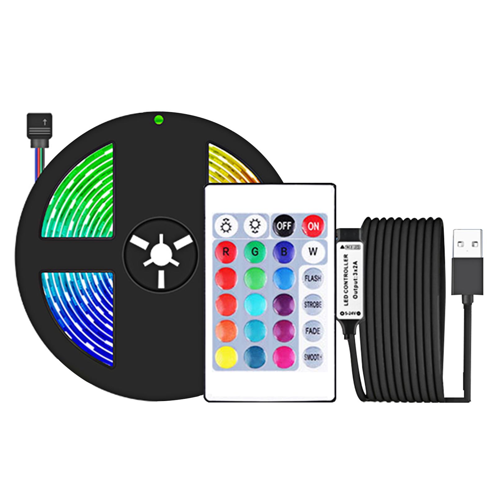 Dây Đèn Led 5m 5050 Rgb Đổi Màu Kèm Điều Khiển Từ Xa
