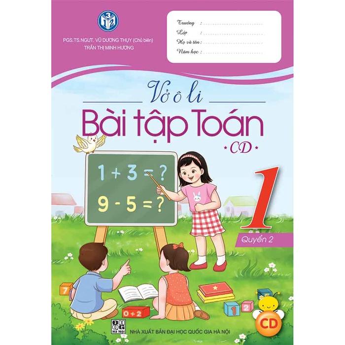 Bộ vở ô li bài tập Toán lớp 1 Cánh diều (2 quyển - bộ Cánh diều - tích hợp QR CODE)