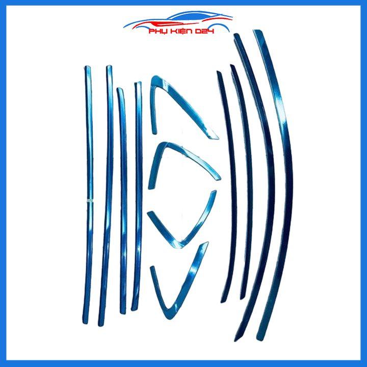 Bộ nẹp viền chân kính cong kính MAZDA 2 2015-2021 Inox sáng bóng chuẩn form xe