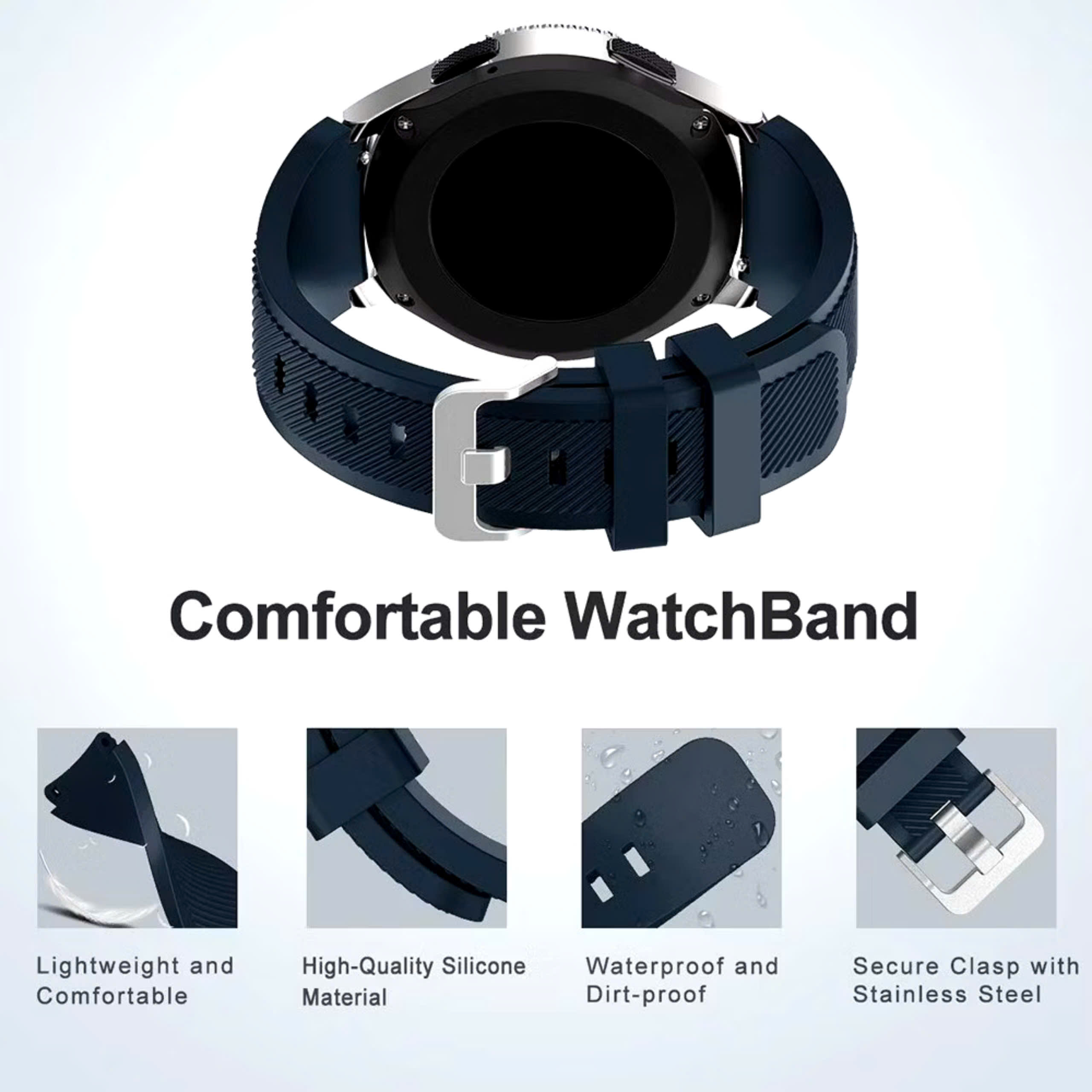Dây Đeo Thay Thế 22mm Cho Đồng Hồ Samsung Galaxy Active Watch 2 40mm / 44mm / Galaxy Watch 42mm Gear S2 Classic Phụ Kiện, hàng nhập khẩu