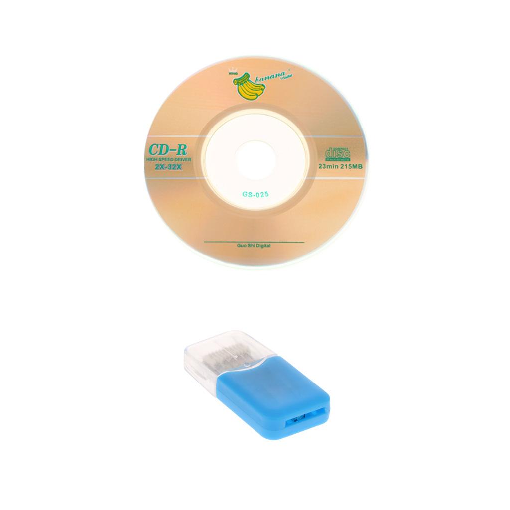 Card Reader Adapter Converter + CD for Game Player - Blue