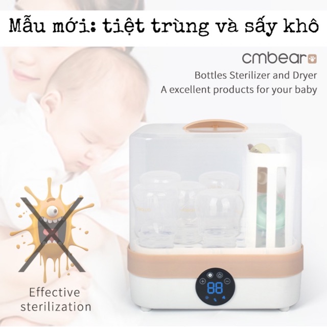 Máy Tiệt Trùng, Sấy Khô 6 Bình Sữa, Hâm Sữa CMBear ZRX-0860 CHÍNH HÃNG