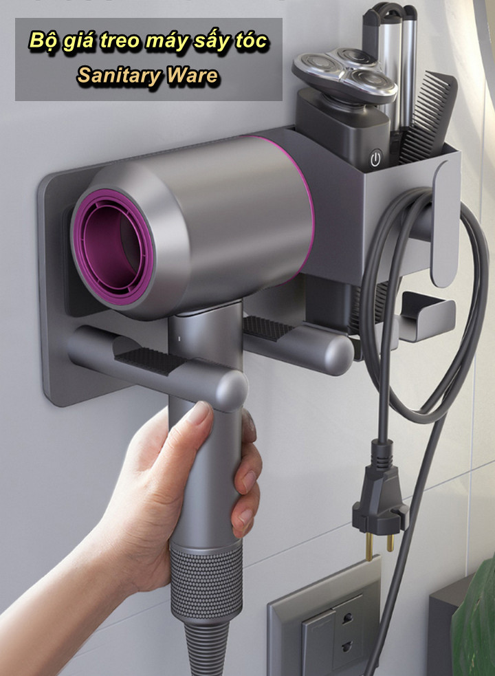 Giá Treo Máy Sấy Tóc Dán Tường Sanitary Ware - Home and Garden