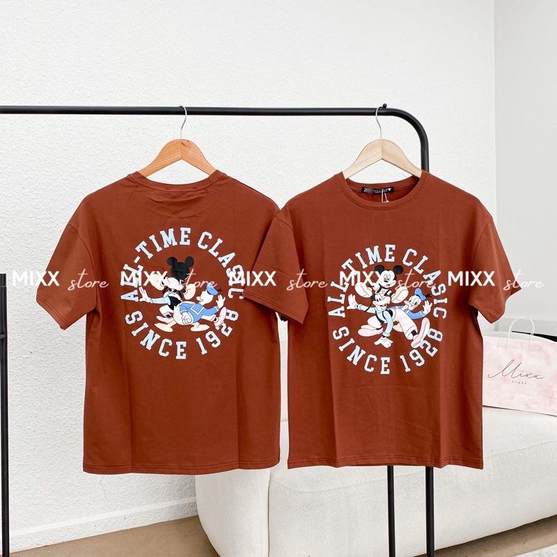 Áo Thun Nữ Mickey 2 mặt chất thun đanh mịn phom suông rộng thời trang