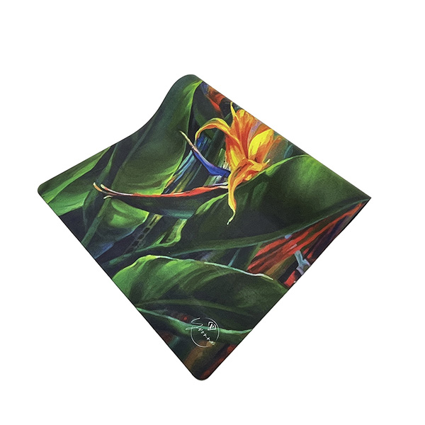 Free Ship - Thảm tập yoga chính hãng Yvonne hoạ tiết Hoa Thiên điểu (Bird of Paradise) dày 4mm, bề mặt nhám, siêu bám, chống trơn trượt, thấm hút mồ hôi, càng nhiều mồ hôi càng bám, dễ vệ sinh, bề đẹp, sang trọng