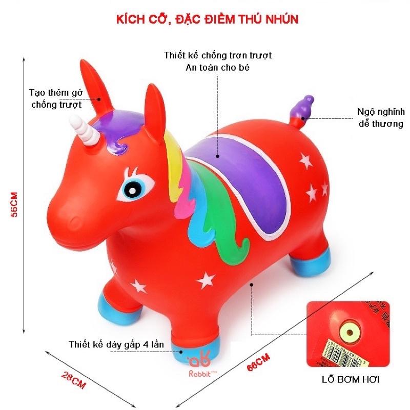 Đồ chơi thú nhún Kỳ lân loại lớn cho bé