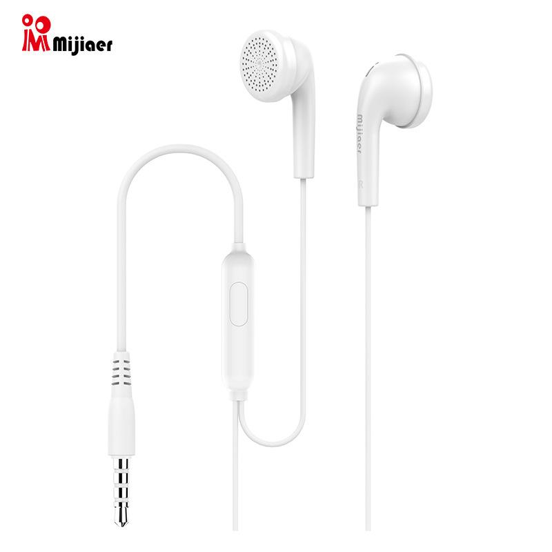 Đặc biệt âm thanh nổi tai phẳng Q1 mới của Langston với tai nghe điện thoại di động có dây 3,5 mm điều khiển dòng lúa mì