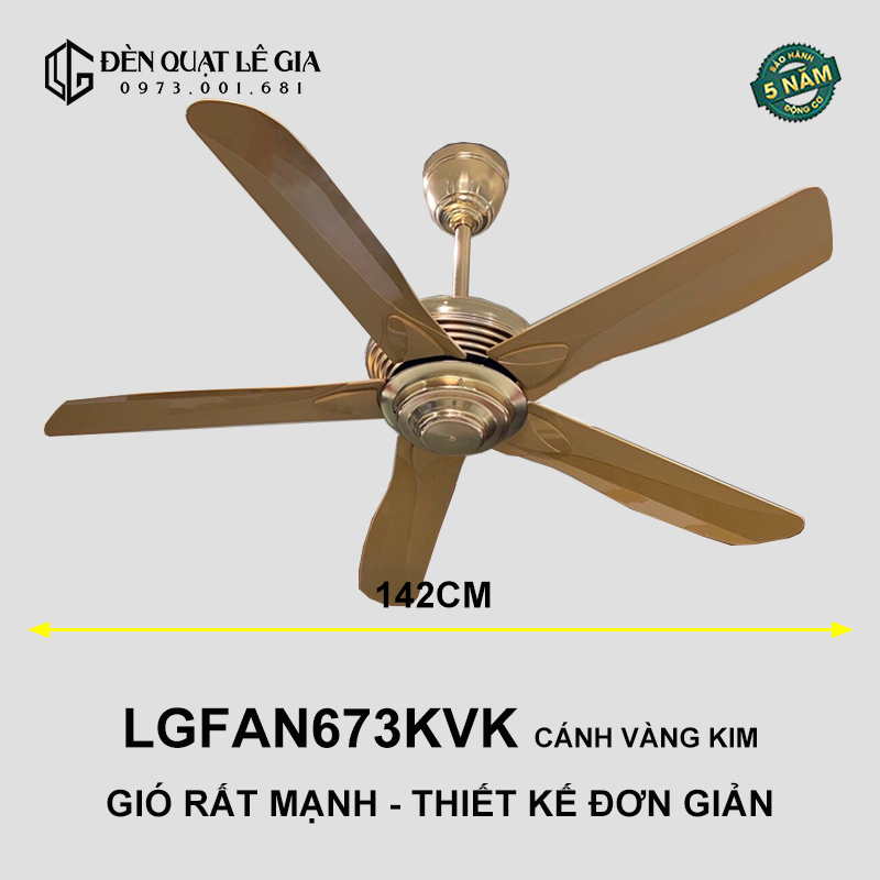 Quạt Trần Đẹp LGFAN673VD | Quạt Trần Cho Nhà Hàng