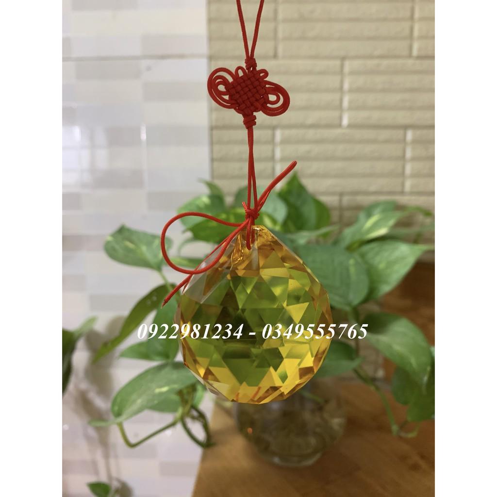 Quả Cầu Treo Thuỷ Tinh Phong Thuỷ Vát Cạnh Size 5cm, 6cm, 8cm