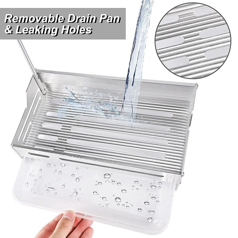 Sink Organiser Kitchen Organiser Caddy for Storage Kitchen, Sink Organiser Hanging / Wall Type 2 Type Dish Cloth Sier