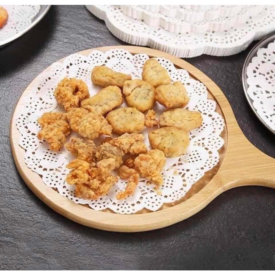 Sét 10 khay giấy bạc lót nồi chiên không dầu