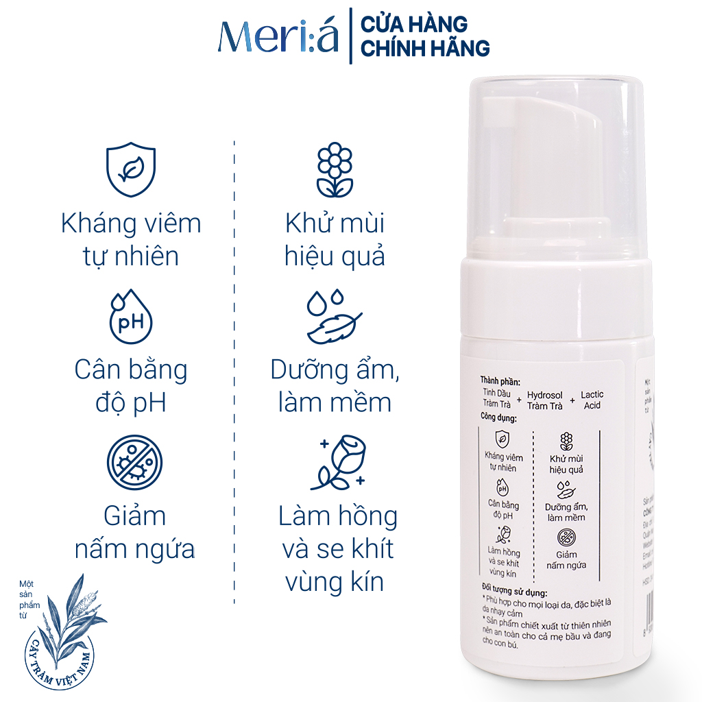 Combo Dung dịch vệ sinh Meri:á &amp; Nước giặt đồ lót Meri:á [ Không hóa chất ]