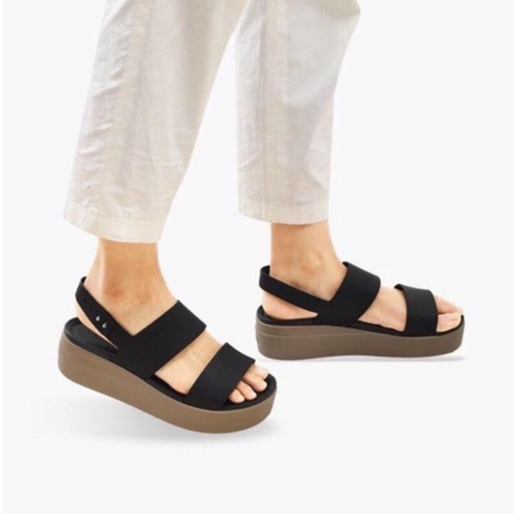 Sandal Cross Brooklyn đi mưa, đế cao 5 cm thoải mái, chống mùi hôi chân, mềm êm - Navy