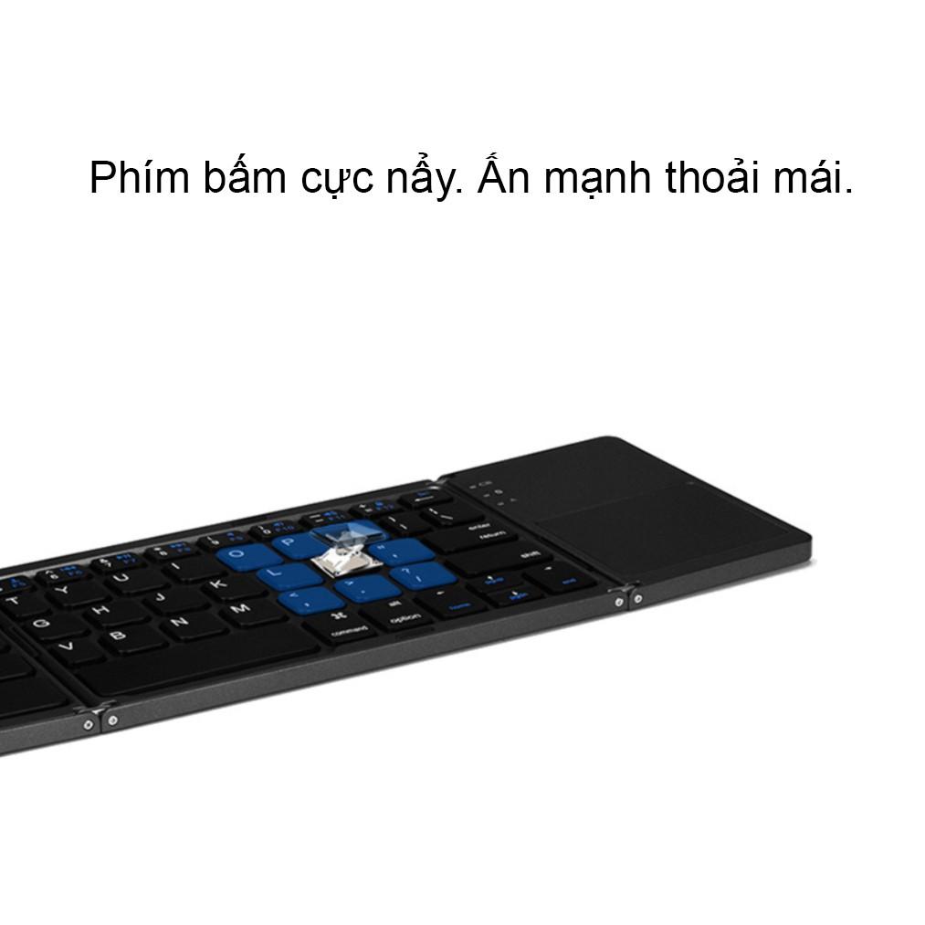 Bàn Phím Bluetooth + bàn di chuột xịn sò cho Laptop tablet điện thoại (Gấp gọn)