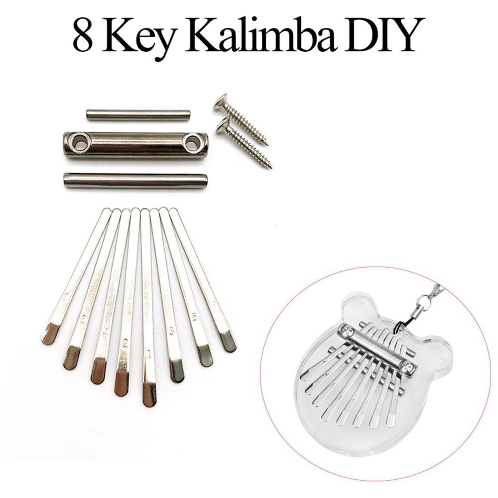 Key of Kalimba, Thumb Piano Kalimba Bridge ,Saddle 8 Key Set, DIY Spare Parts for 8-Key Thumb Piano Silver