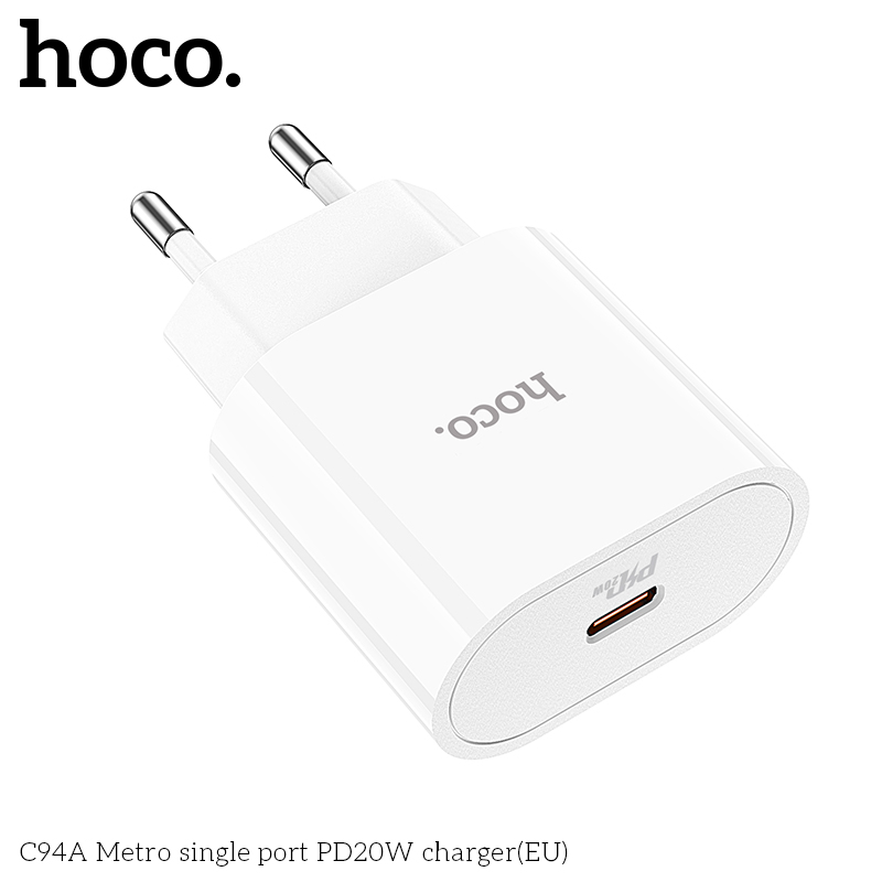 Cốc Sạc Nhanh Hoco. Dành Cho C94A PD20W Cổng Sạc Type-C Hàng Chính Hãng