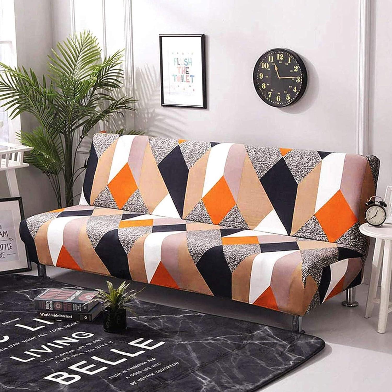 Vỏ ghế sofa mà không có tay vịn mở rộng, nắp ghế sofa mà không có cánh tay toàn cầu đều có giá đỡ bảo vệ, dễ cài đặt và sạch sẽ, 190-220cm