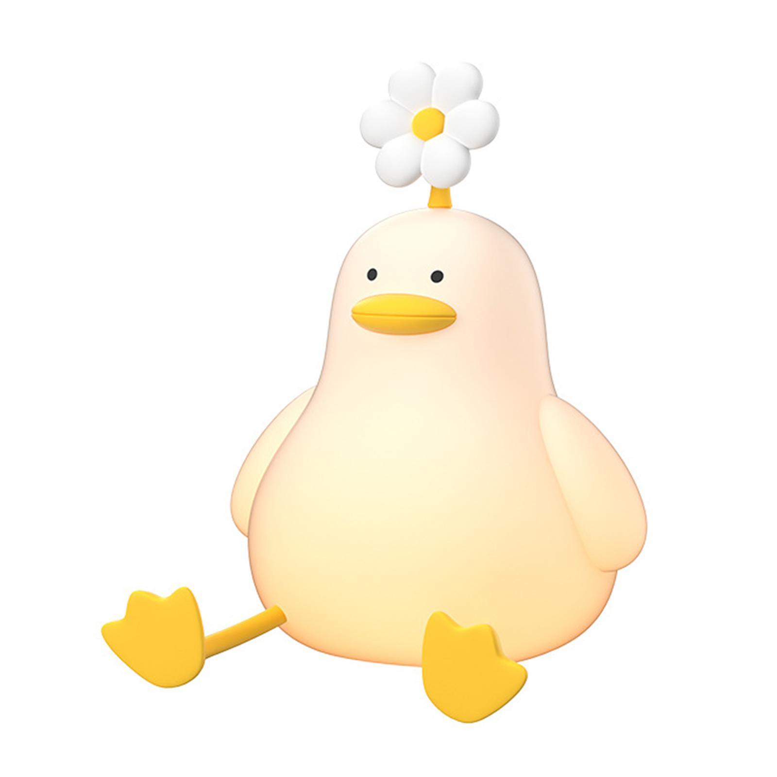 Duck Lamp Rechargeable 3 Brightness Adjustable Silicone Night Light for Kids