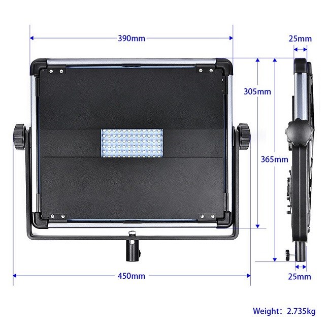 Bộ 2 đèn led bảng Studio 160w D-1080II Yidoblo hàng chính hãng.