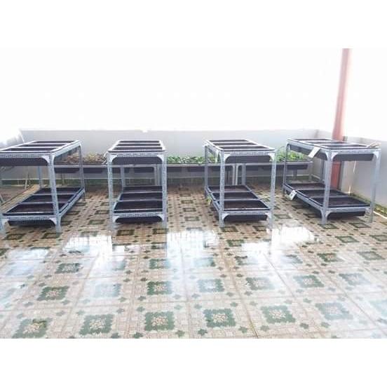 kệ sắt v lỗ trồng rau (dùng khay 65cm x D1,3m x cao 1m,1,2m,1.5m) đa năng tiện lợi