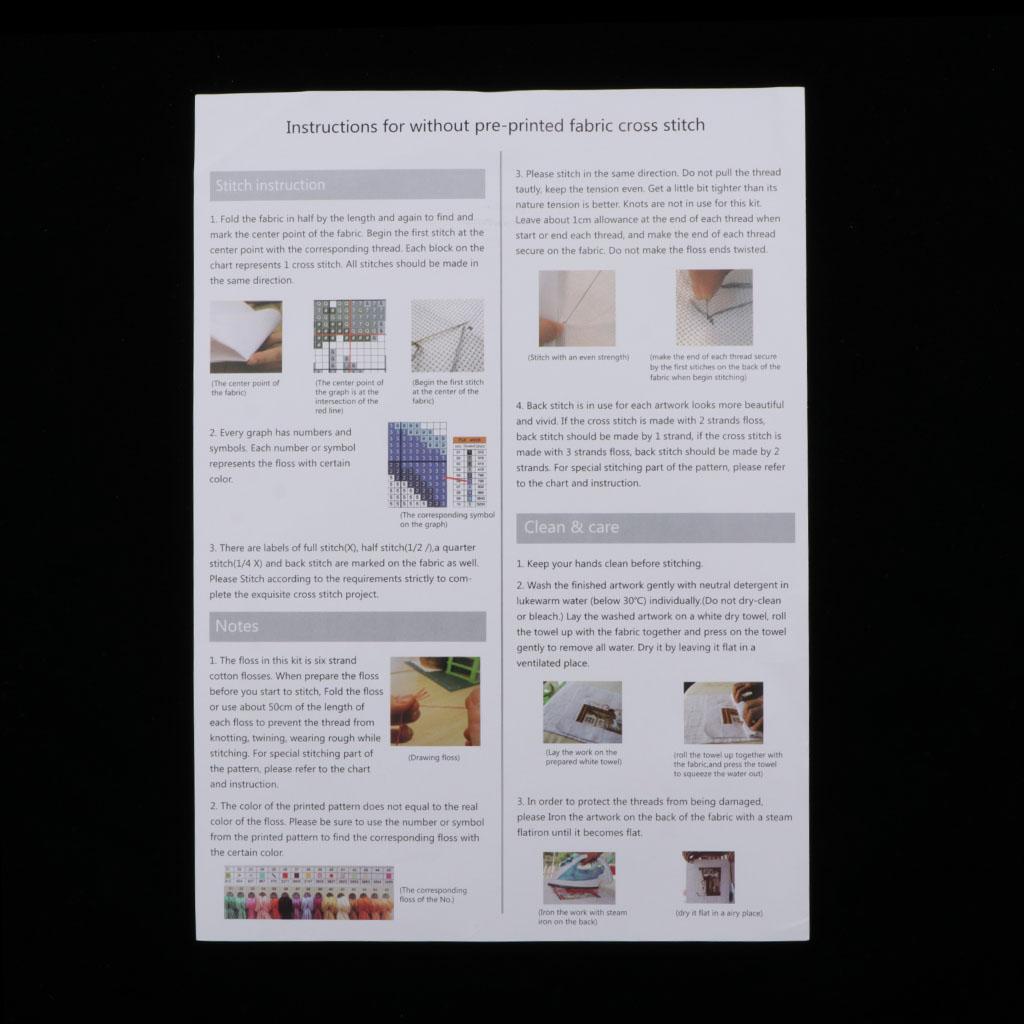 Flower - Stamped  set Pre- Cloth Embroidery Package 11CT