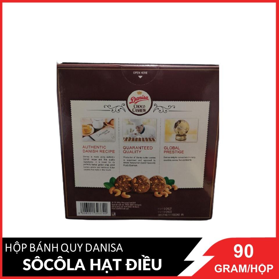 Bánh quy bơ Danisa Socola Hạt Điều Hộp 90g (date mới)
