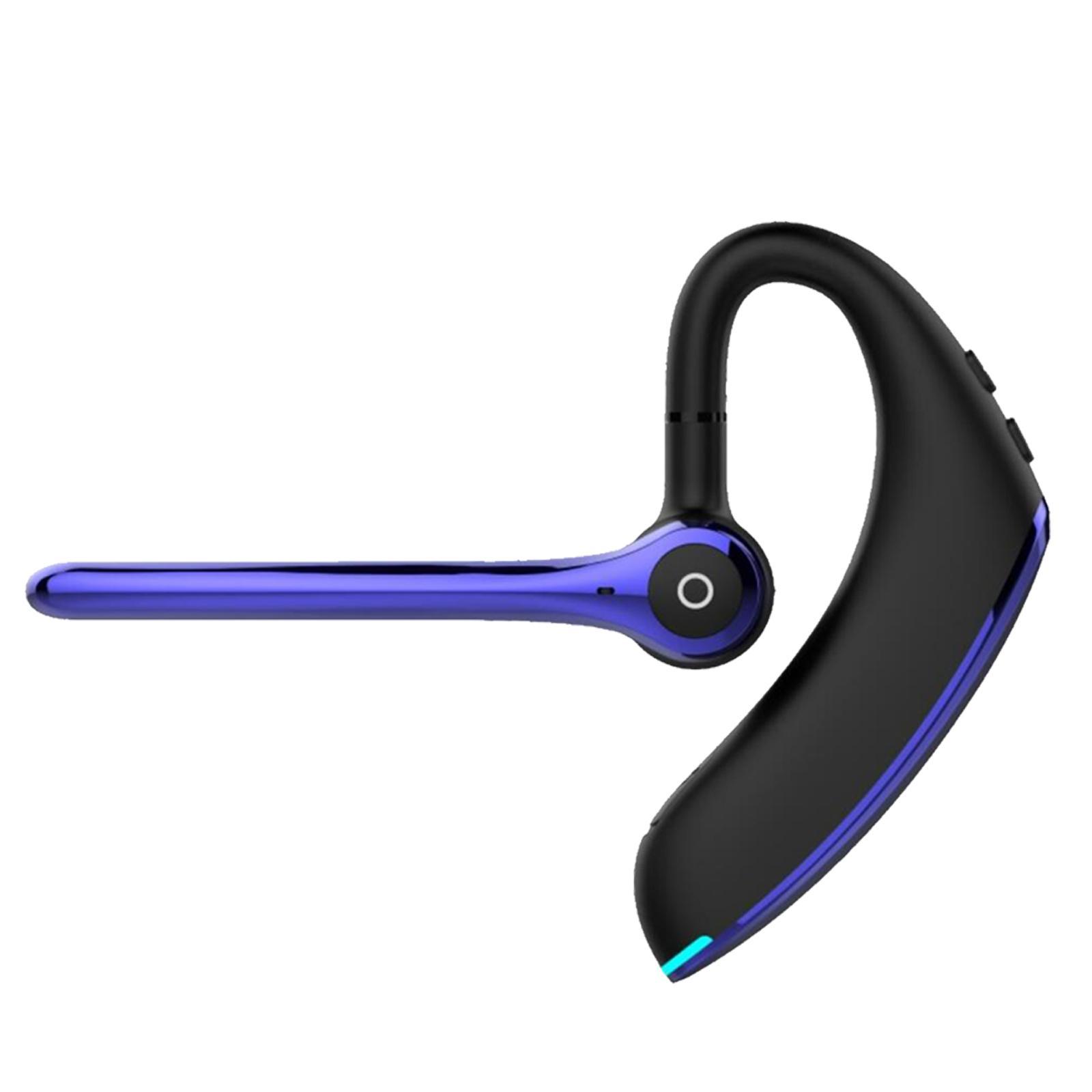 Bluetooth Single Ear Headset Active Noice Reduction Wireless Waterproof Earpiece with Mic Laptops for Workout Trucker Driving Call