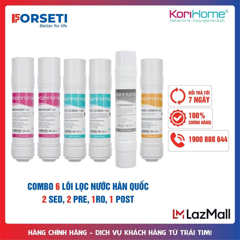 Combo 6 lõi lọc nước Korihome Hàng chính hãng dùng cho máy lọc nước Korihome WPK-688H