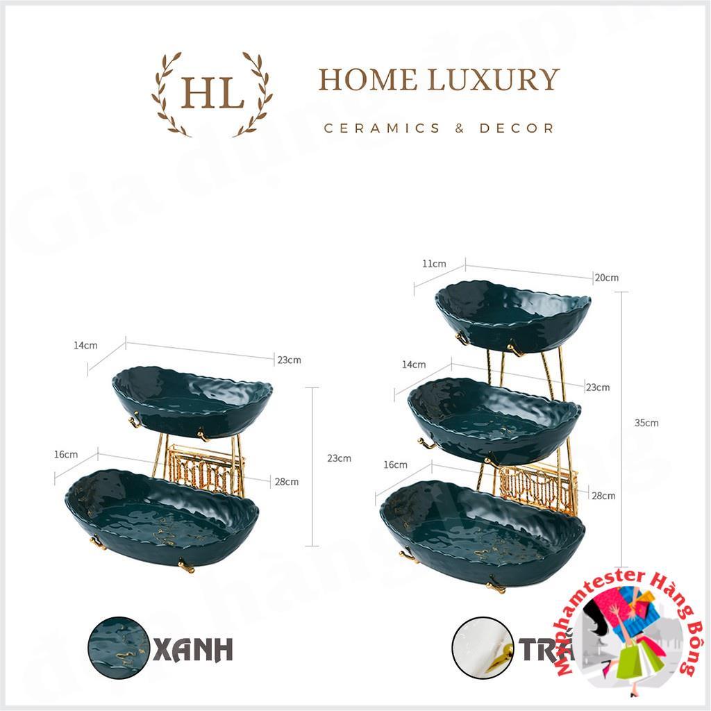 KHAY SỨ ĐỰNG BÁNH KẸO - HOA QUẢ BÀN LỄ TÂN, KỆ BẾP, PHÒNG KHÁCH CAO CẤP VÂN SẦN KHUNG INOX KHÔNG HAN RỈ