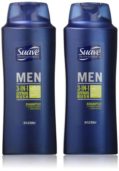 Tắm gội xả dành cho nam Suave Men 3 in 1 828ml ( khống xuất hóa đơn đỏ - không tem phụ )