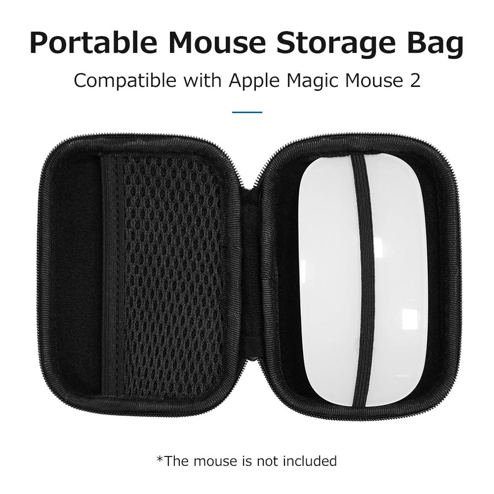 Nylon Shockproof Storage Bag Portable Mouse Storage Bag Protective Case Compatible with Apple Magic Mouse 2