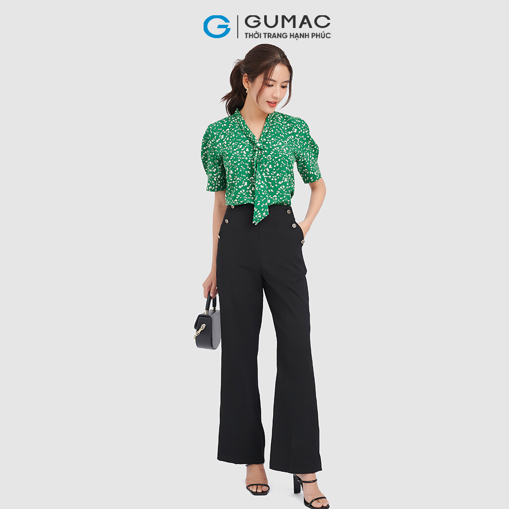 Áo kiểu nữ GUMAC AC09041 áo kiểu xếp ly tay